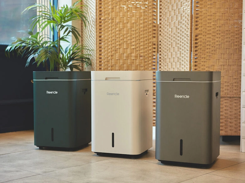 Elektrischer Komposter Reencle Gravity in Grün – Kompostierung von Küchenabfällen im Haushalt