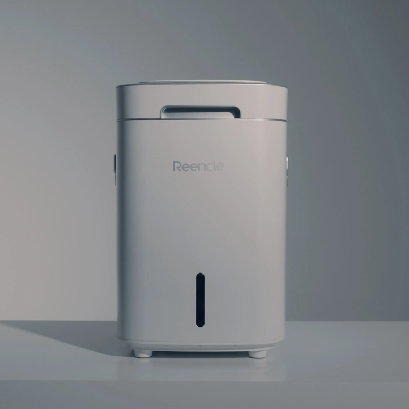 Bijeli Reencle Prime kućni komposter – pogled sprijeda